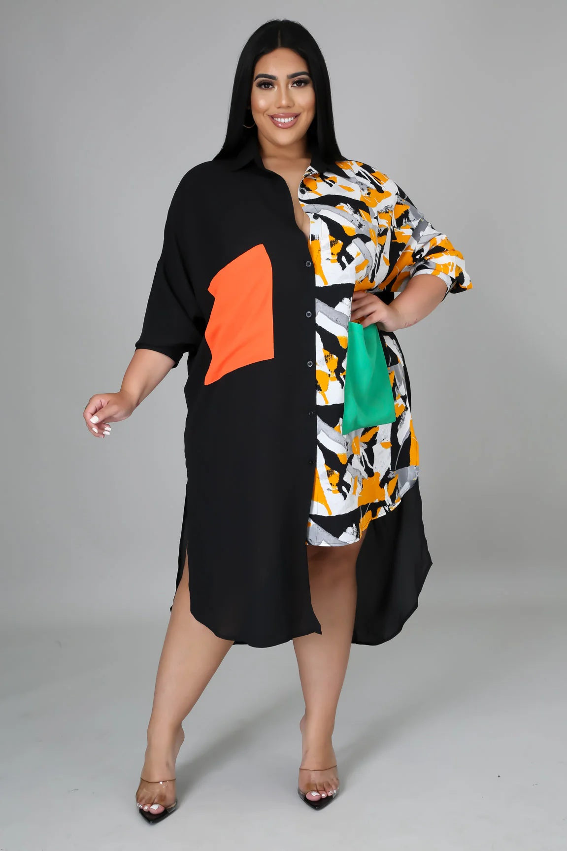 High low shirt dress