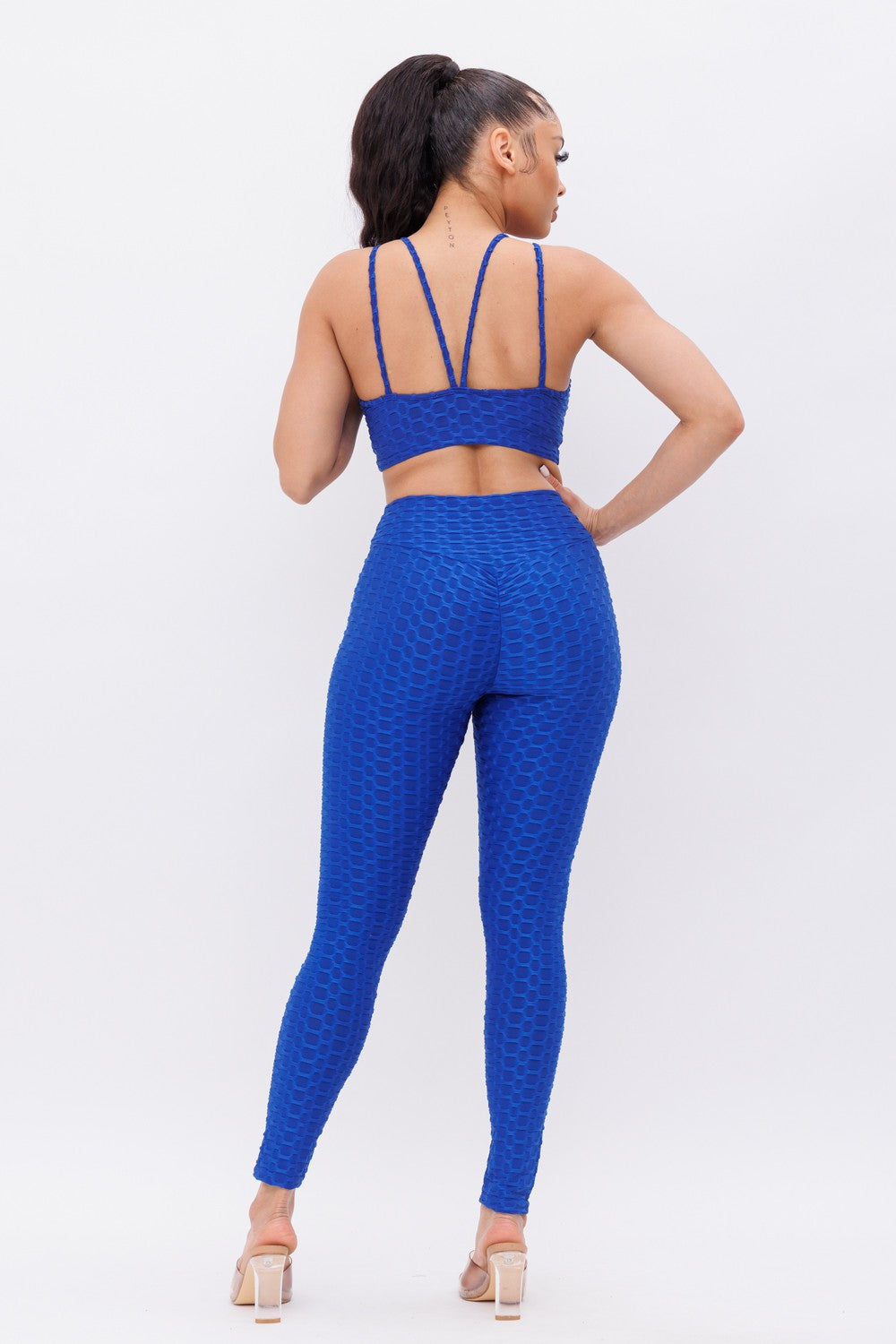 Front Keyhole Detail Crop Top And Leggings Set