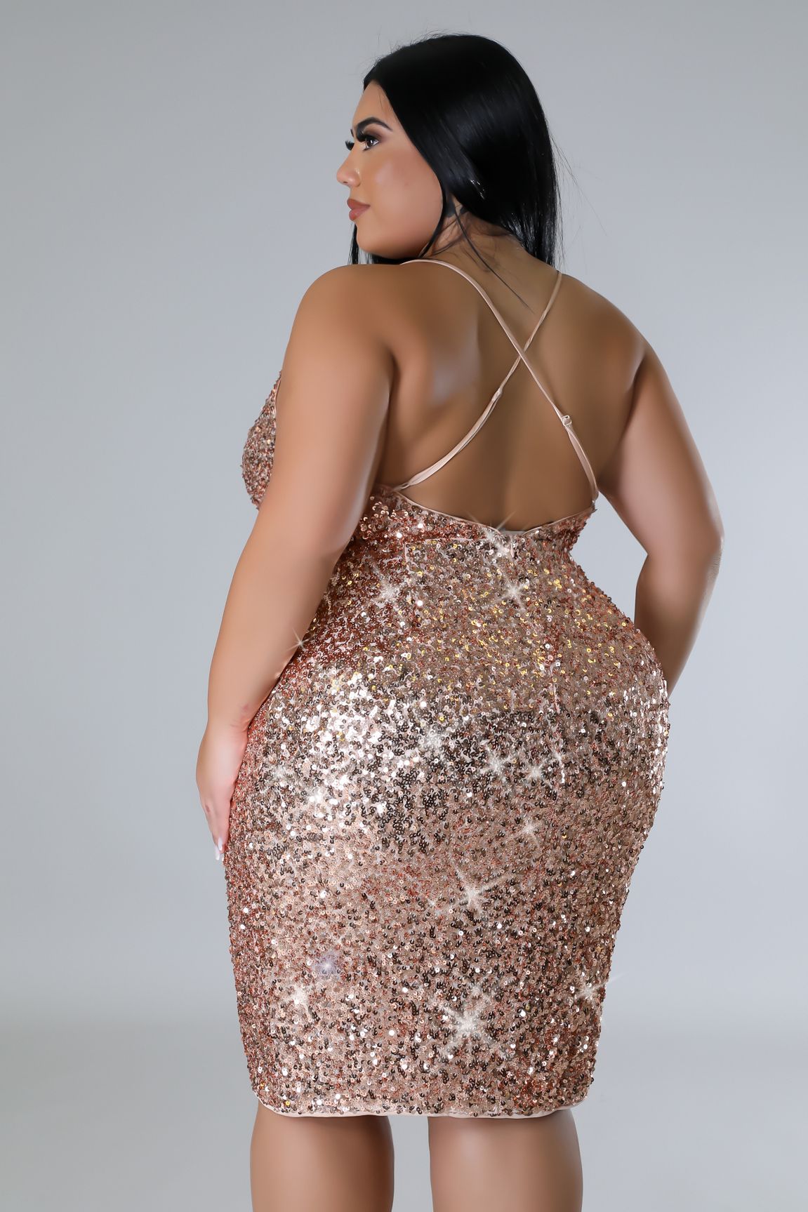 Always on time plus sequin dress