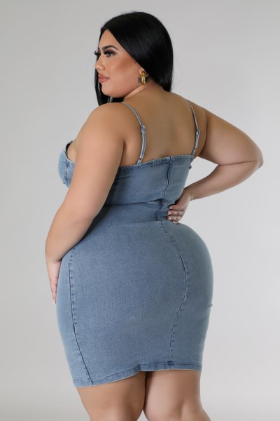 Midnight denim plus dress