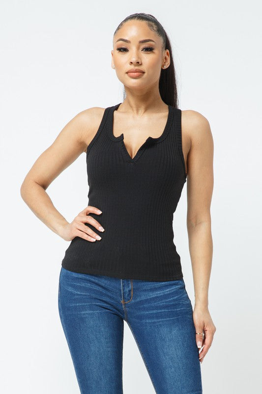 Ribbed Basic Tank Top