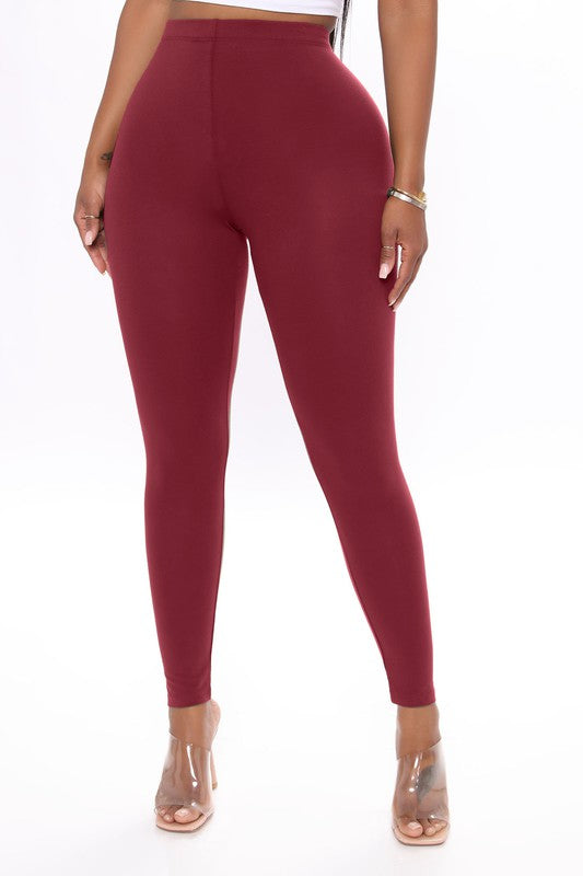 4 WAY STRETCH COTTON BLEND LEGGINGS.
