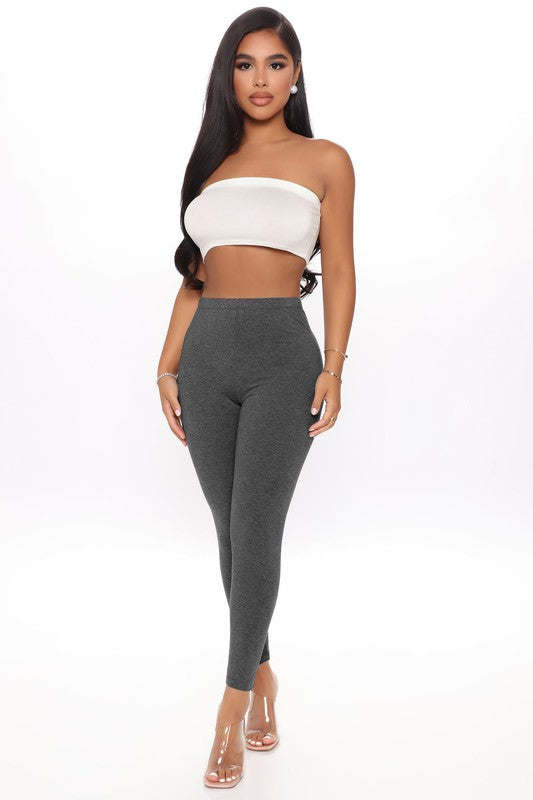 4 WAY STRETCH COTTON BLEND LEGGINGS.