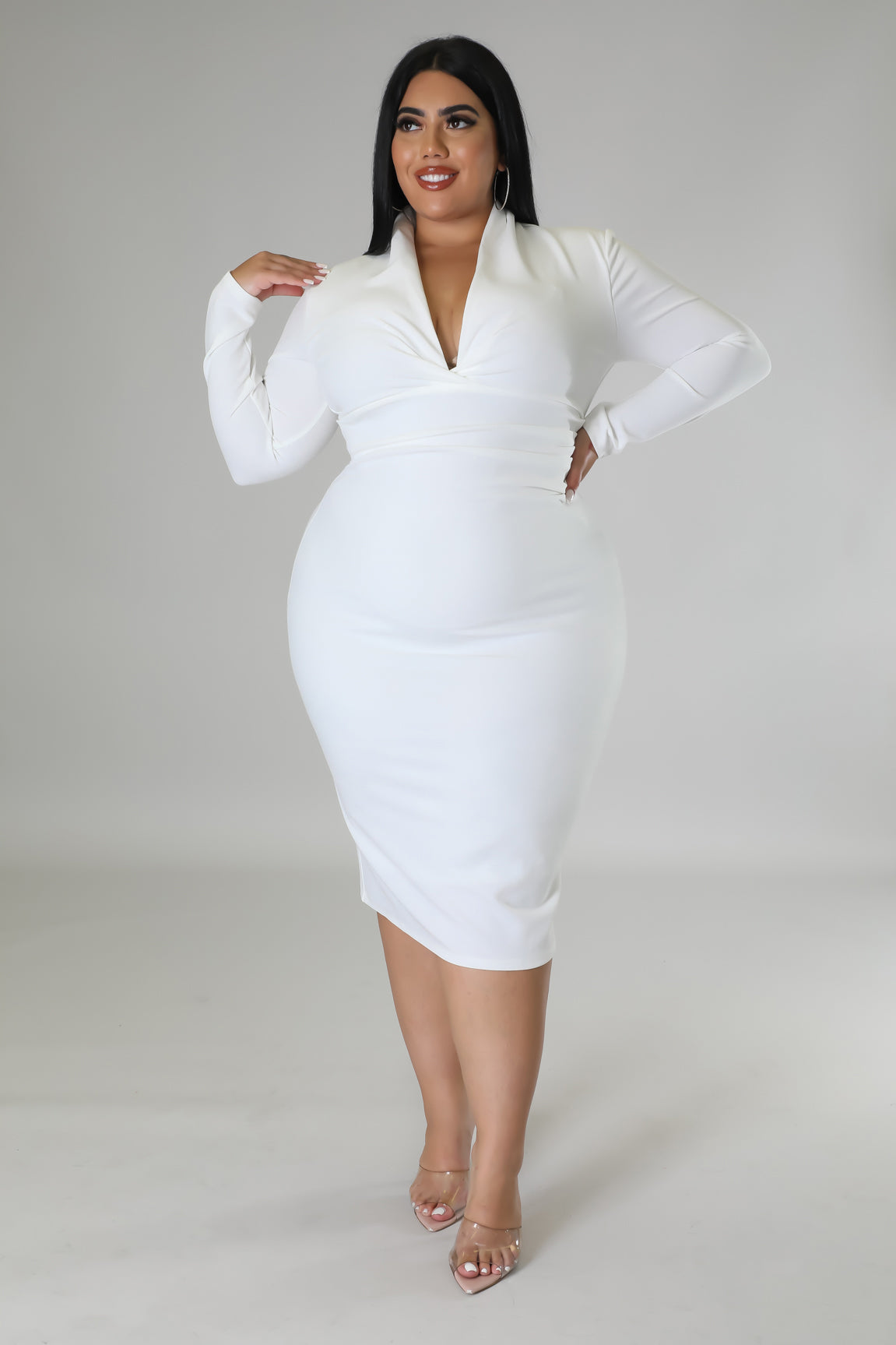 Plus Deep v dress
