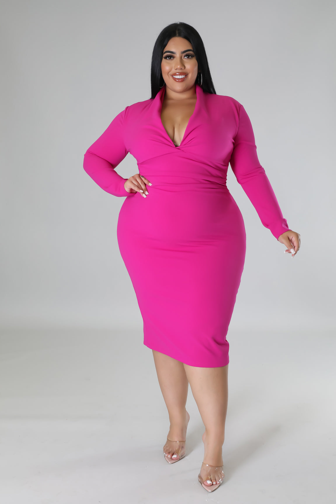 Plus Deep v dress