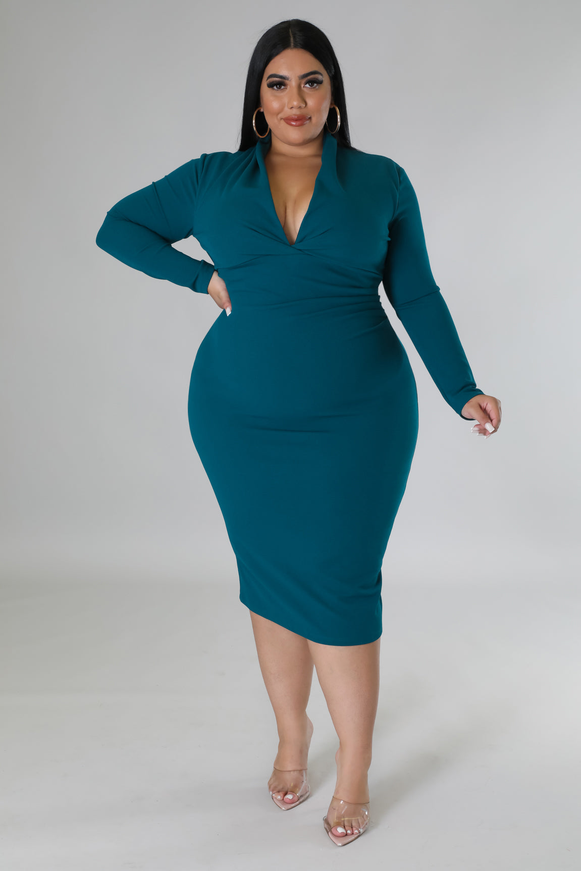 Plus Deep v dress