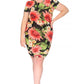 Plus size, floral print short dress