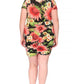 Plus size, floral print short dress