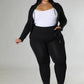 ZIP UP FRONT HOODIES AND LEGGINGS SET