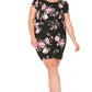 Plus size, floral print, pull on sheath dress