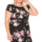 Plus size, floral print, pull on sheath dress