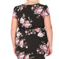 Plus size, floral print, pull on sheath dress