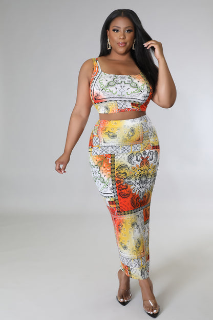 Call me bae skirt set
