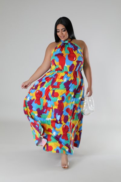 Colorful weekend plus dress