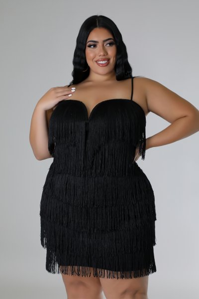 Fringe frenzy plus dress