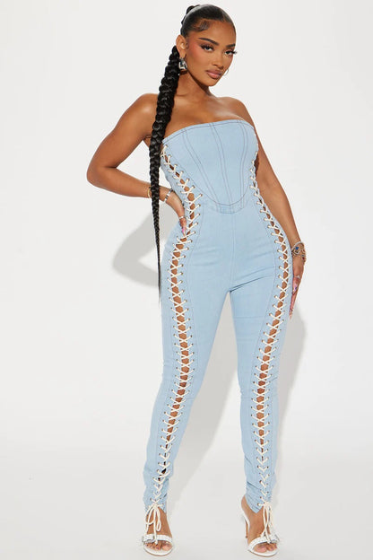 Lace me jumpsuit