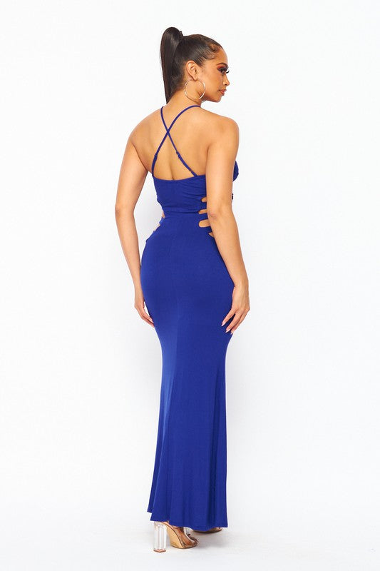 CUTOUT DETAIL MAXI DRESS