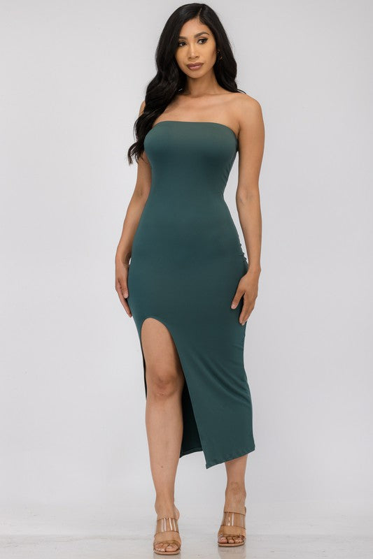 Tube slit dress