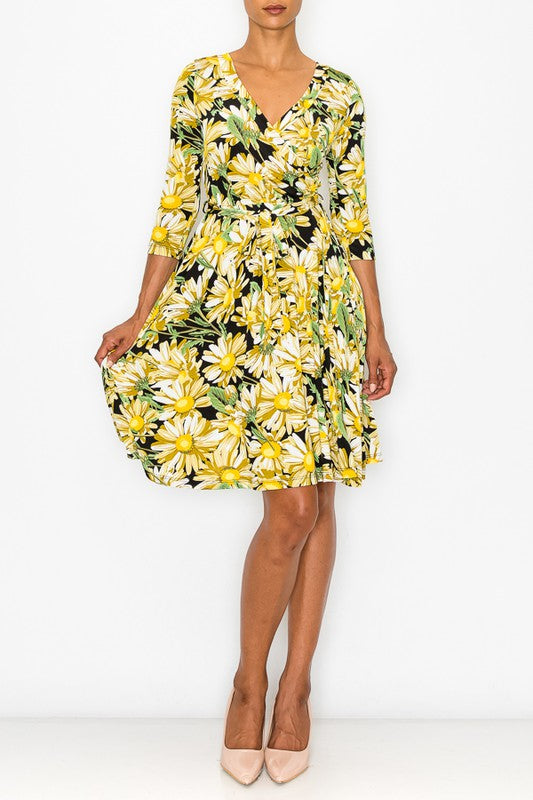 Floral wrap dress