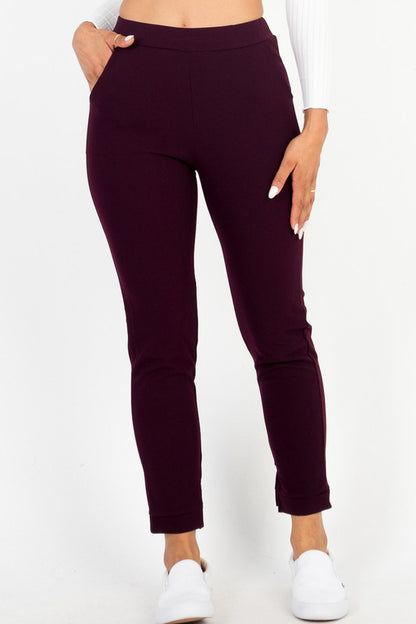 Knit Side Slit Pants